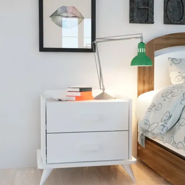 Noptiere Trendy Andaz 58.6 x 60 x 42.1 / PAL / White photo 2