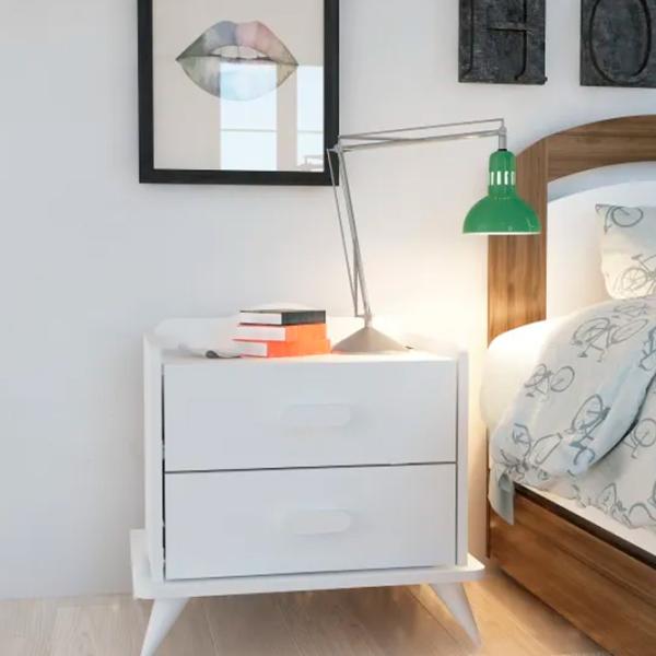 Noptiere Trendy Andaz 58.6 x 60 x 42.1 / PAL / White photo 2