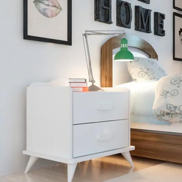 Noptiere Trendy Andaz 58.6 x 60 x 42.1 / PAL / White photo 3