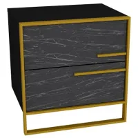 Noptiere Trendy Polka 51.8 x 50 x 38.5 / PAL / Gold