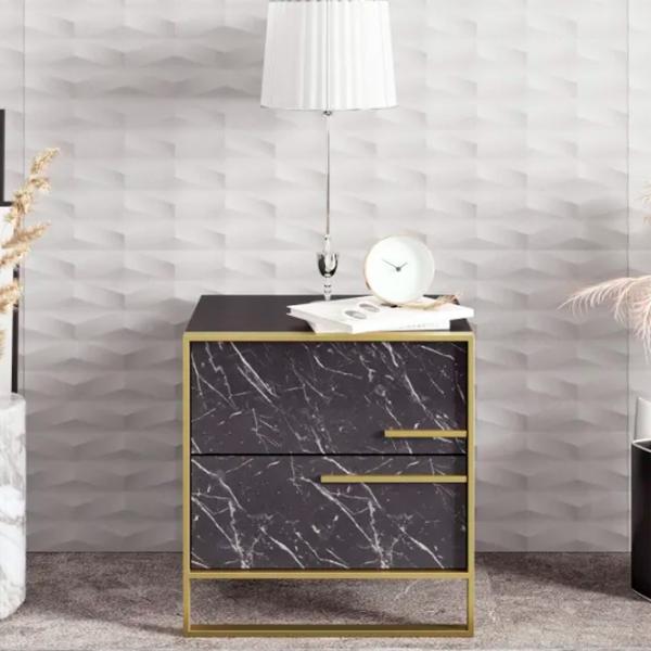 Noptiere Trendy Polka 51.8 x 50 x 38.5 / PAL / Gold photo 4