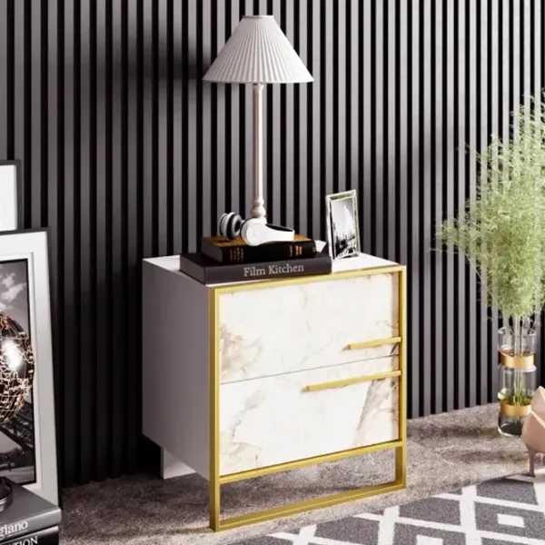 Тумбочки Trendy Polka 51.8 x 50 x 38.5см / ЛДСП / Золото photo 3