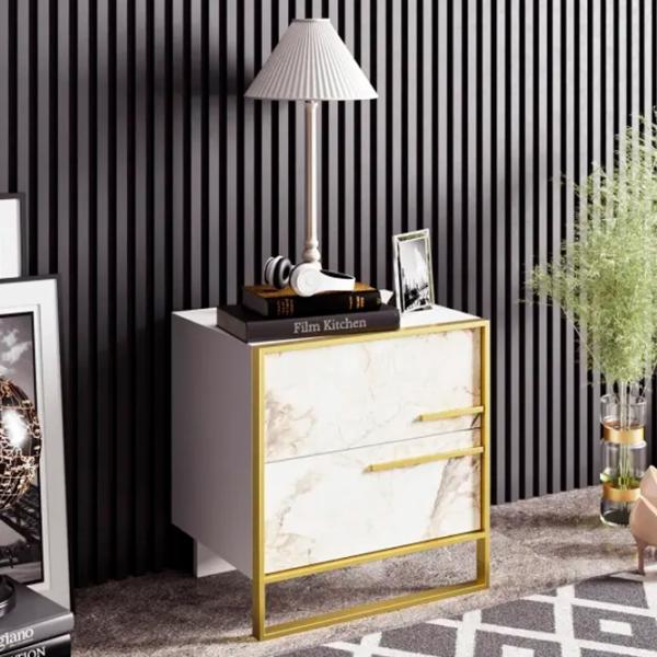 Тумбочки Trendy Polka 51.8 x 50 x 38.5см / ЛДСП / Золото photo 3