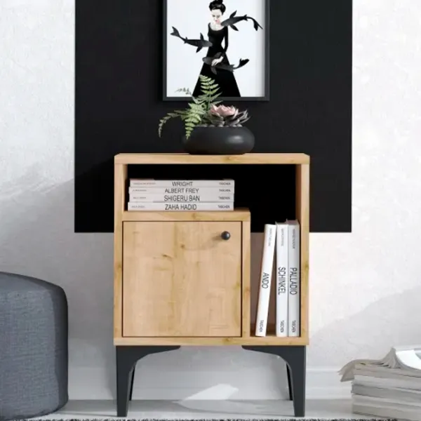 Noptiere Trendy Nuno 55 x 40 x 35.9 / PAL / Black photo 3