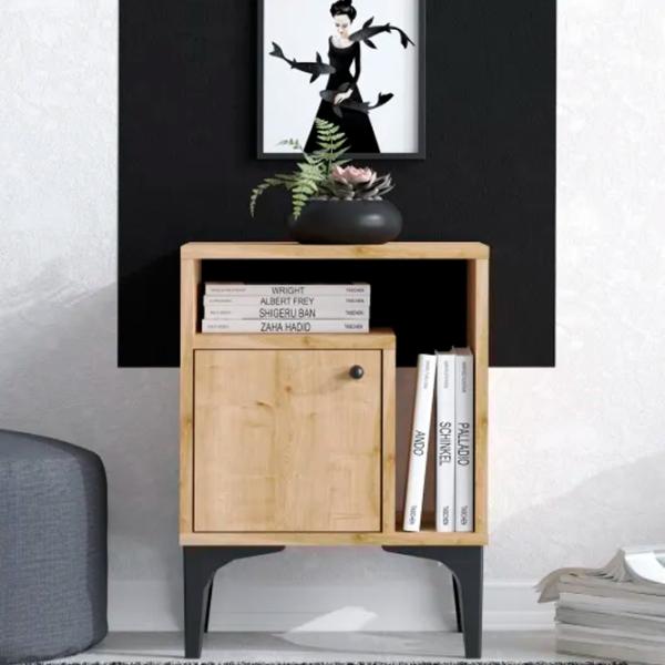 Noptiere Trendy Nuno 55 x 40 x 35.9 / PAL / Black photo 3