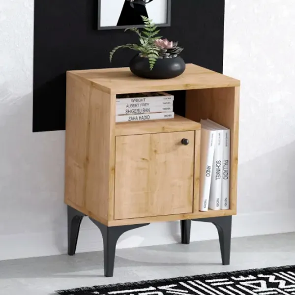 Noptiere Trendy Nuno 55 x 40 x 35.9 / PAL / Black photo 4