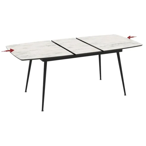 Masă de bucătărie extensibilă Magnus Yense MDF/ Marmura White photo 5