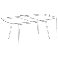 Masă de bucătărie extensibilă Magnus Yense MDF/ Marmura White photo 6