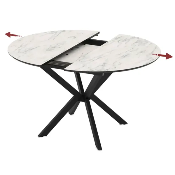 Masă de bucătărie extensibilă Magnus Diano MDF/ Marmura White photo 3