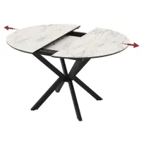 Masă de bucătărie extensibilă Magnus Diano MDF/ Marmura White photo 3