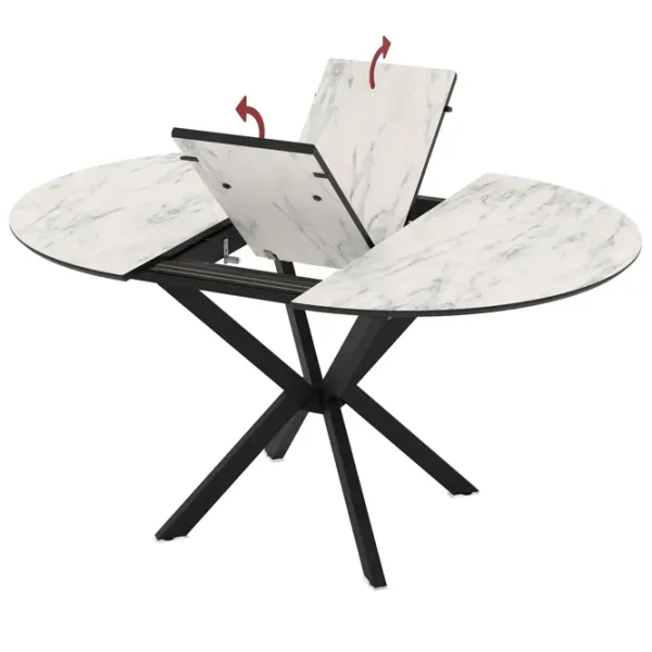 Masă de bucătărie extensibilă Magnus Diano MDF/ Marmura White photo 4