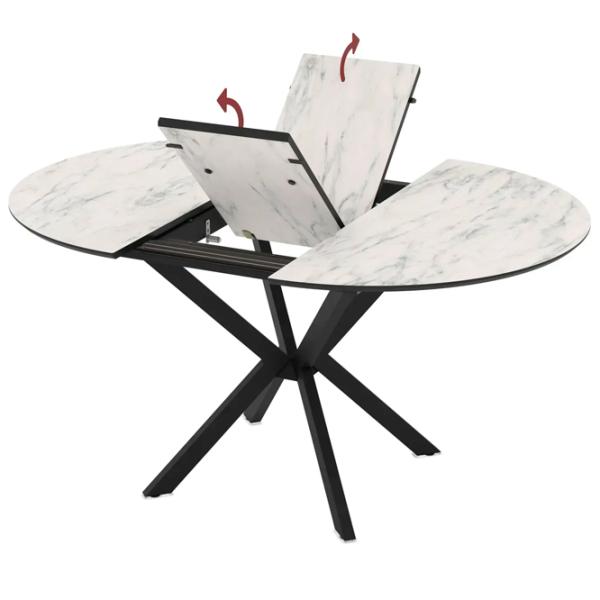 Masă de bucătărie extensibilă Magnus Diano MDF/ Marmura White photo 4