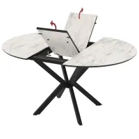 Masă de bucătărie extensibilă Magnus Diano MDF/ Marmura White photo 4
