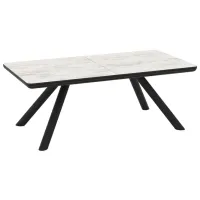 Masă de bucătărie extensibilă Magnus Zorix MDF/ Marmura White