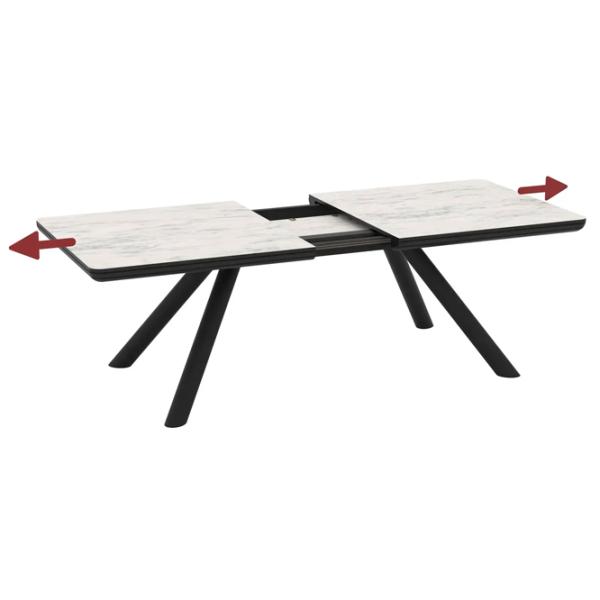 Masă de bucătărie extensibilă Magnus Zorix MDF/ Marmura White photo 3