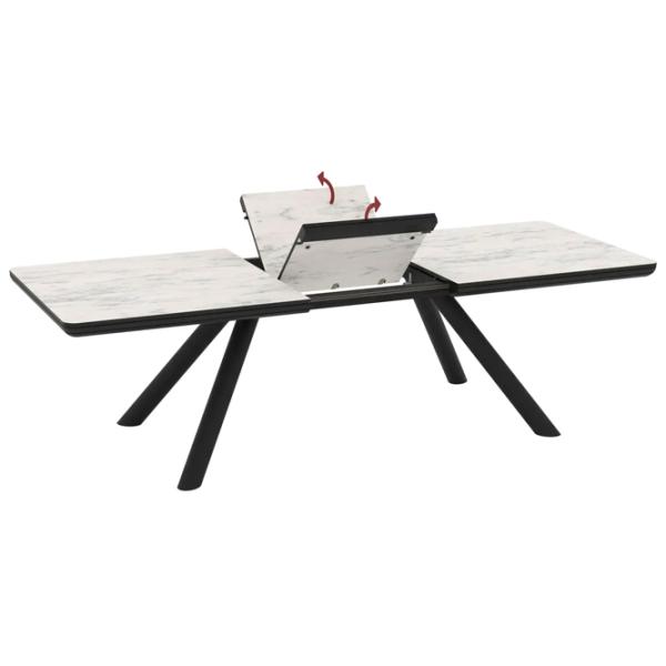 Masă de bucătărie extensibilă Magnus Zorix MDF/ Marmura White photo 4