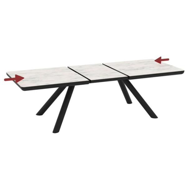 Masă de bucătărie extensibilă Magnus Zorix MDF/ Marmura White photo 5