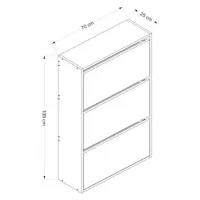 Dulap pentru încălțăminte Trendy Lupa 3 109 x 70 x 25 /White /White photo 2