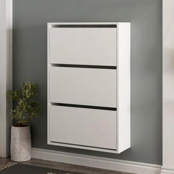 Обувной шкаф Trendy Lupa 3 109 x 70 x 25см /White /Белый photo 3