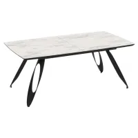 Masă de bucătărie extensibilă Magnus Merkur MDF/ Marmura White