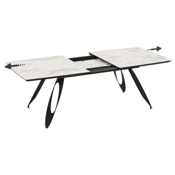 Masă de bucătărie extensibilă Magnus Merkur MDF/ Marmura White photo 3