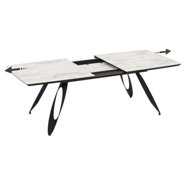 Masă de bucătărie extensibilă Magnus Merkur MDF/ Marmura White photo 3
