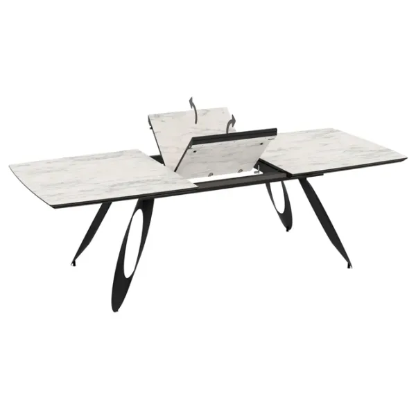 Masă de bucătărie extensibilă Magnus Merkur MDF/ Marmura White photo 4