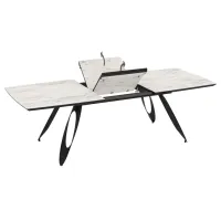 Masă de bucătărie extensibilă Magnus Merkur MDF/ Marmura White photo 4