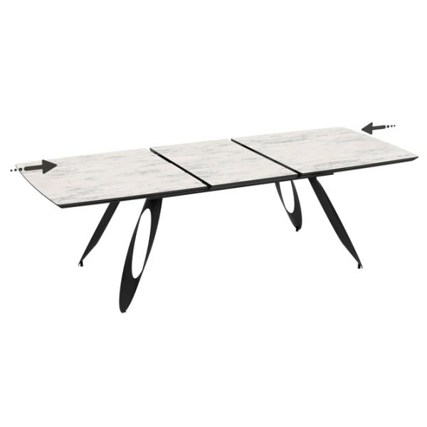 Masă de bucătărie extensibilă Magnus Merkur MDF/ Marmura White photo 5