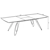 Masă de bucătărie extensibilă Magnus Merkur MDF/ Marmura White photo 6