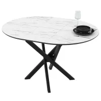 Masă de bucătărie extensibilă Magnus Ruta PAL/ Marmura White photo 2