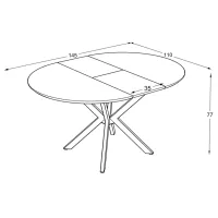 Masă de bucătărie extensibilă Magnus Dobok MDF/ Mola photo 5
