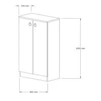 Обувной шкаф Trendy DEFNE 100 x 60 x 32см /Sapphire /Дуб photo 2
