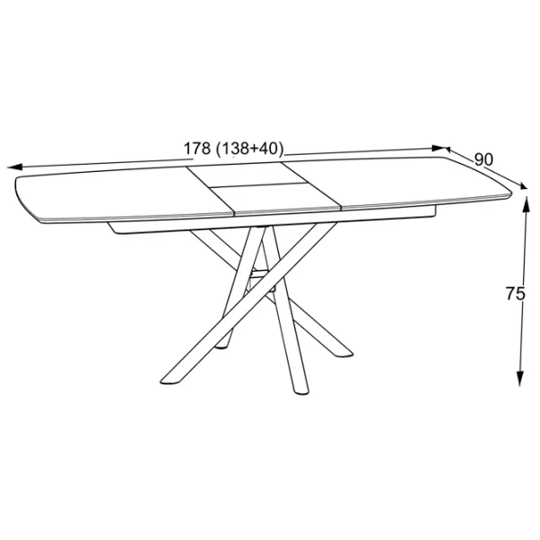 Masă de bucătărie extensibilă Magnus Katrin MDF/ Anemo photo 6