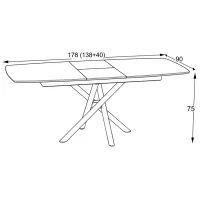 Masă de bucătărie extensibilă Magnus Katrin MDF/ Anemo photo 6