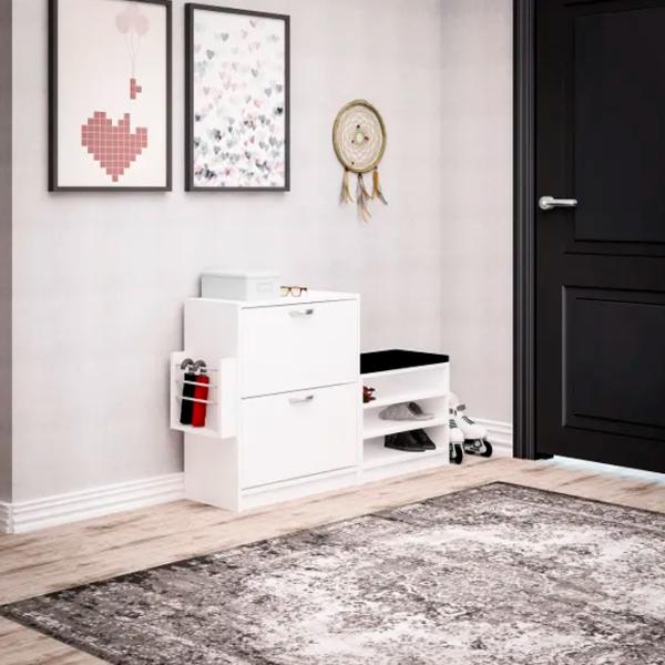 Dulap pentru încălțăminte Trendy Trend 80 x 130 x 31 /White /White photo 3