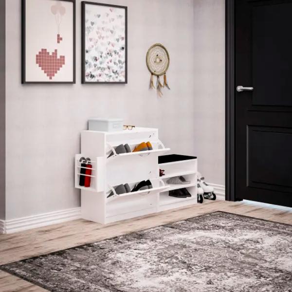 Dulap pentru încălțăminte Trendy Trend 80 x 130 x 31 /White /White photo 4