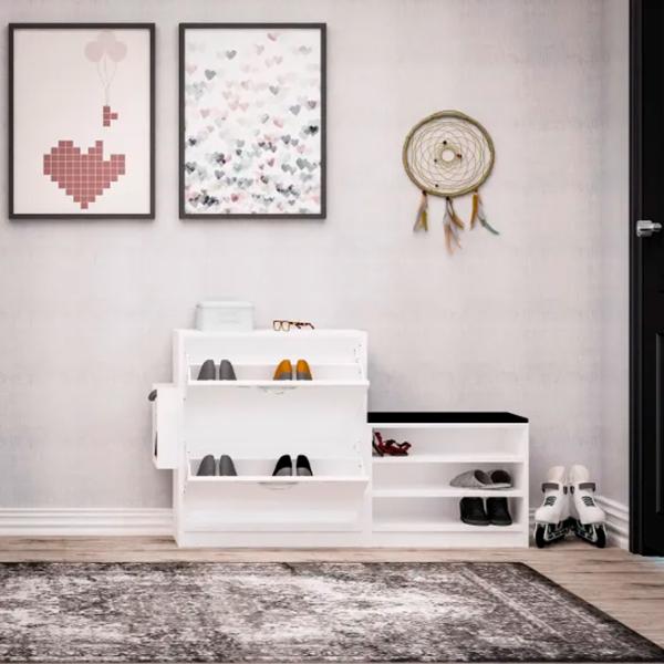 Dulap pentru încălțăminte Trendy Trend 80 x 130 x 31 /White /White photo 5