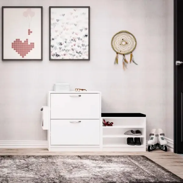 Dulap pentru încălțăminte Trendy Trend 80 x 130 x 31 /White /White photo 6