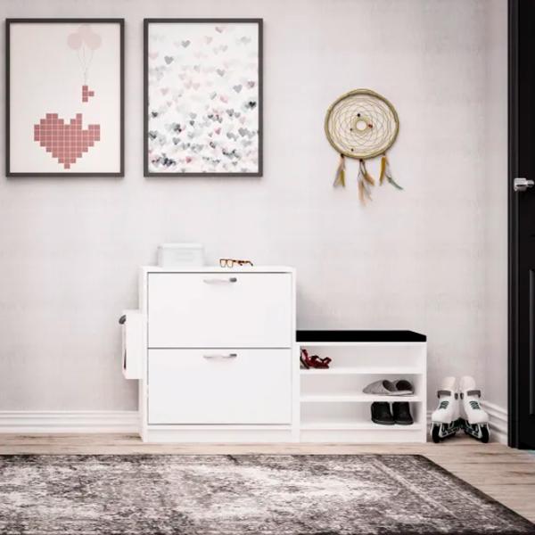 Dulap pentru încălțăminte Trendy Trend 80 x 130 x 31 /White /White photo 6