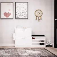 Dulap pentru încălțăminte Trendy Trend 80 x 130 x 31 /White /White photo 6