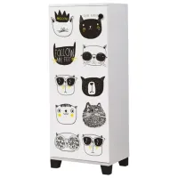 Dulap pentru încălțăminte Trendy Pisicile Filinta 127 x 50 x 38 /White /White
