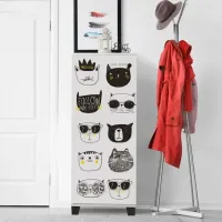Dulap pentru încălțăminte Trendy Pisicile Filinta 127 x 50 x 38 /White /White photo 6