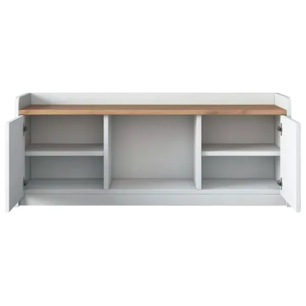 Dulap pentru încălțăminte Trendy P2-1808 40 x 120 x 40 /White Walnut /White photo 2