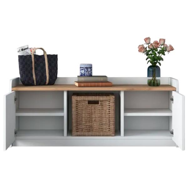 Dulap pentru încălțăminte Trendy P2-1808 40 x 120 x 40 /White Walnut /White photo 3