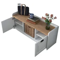 Dulap pentru încălțăminte Trendy P2-1808 40 x 120 x 40 /White Walnut /White photo 5