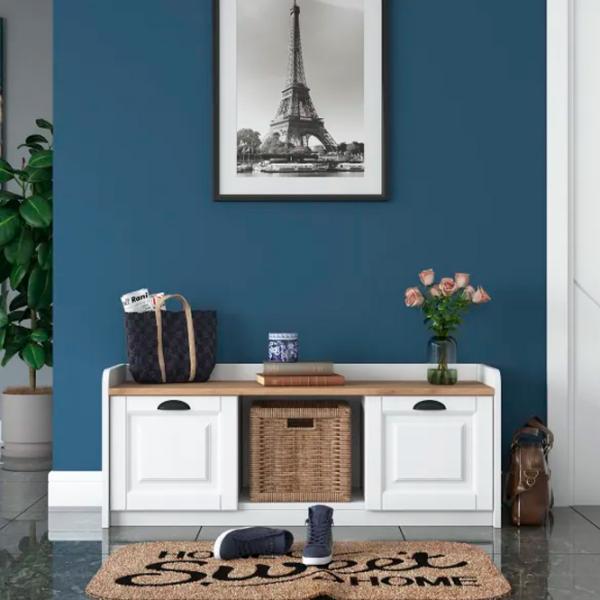 Dulap pentru încălțăminte Trendy P2-1808 40 x 120 x 40 /White Walnut /White photo 8