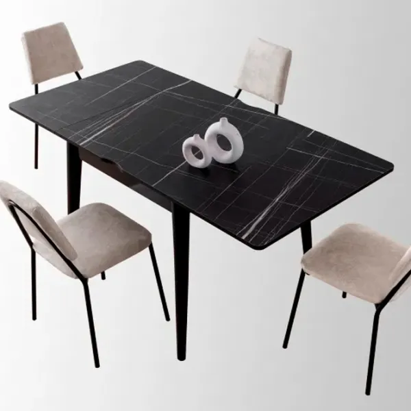 Masă de bucătărie extensibilă Trendy Totem PAL/ Black photo 7