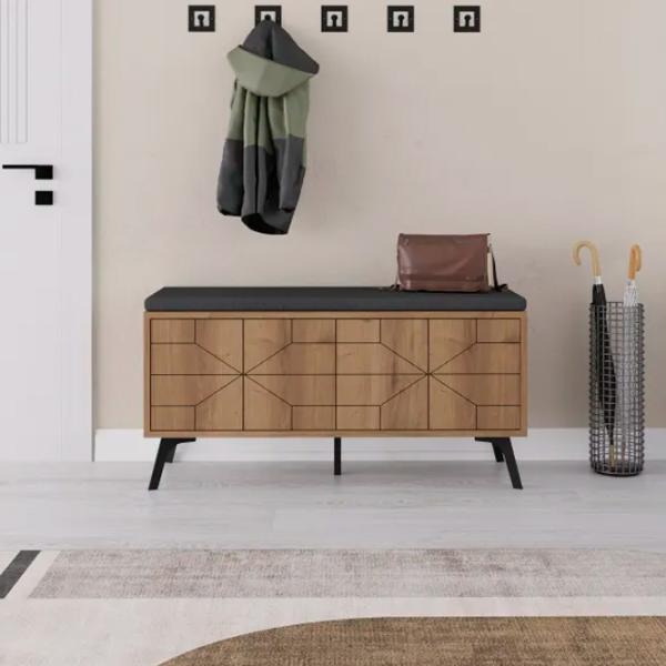 Обувной шкаф Trendy Dune Bench 55 x 107 x 35см /Хитит /Светло-коричневый photo 3
