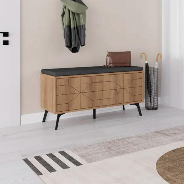 Обувной шкаф Trendy Dune Bench 55 x 107 x 35см /Хитит /Светло-коричневый photo 5